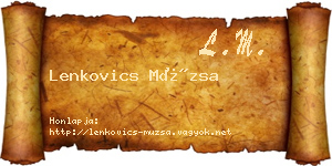 Lenkovics Múzsa névjegykártya